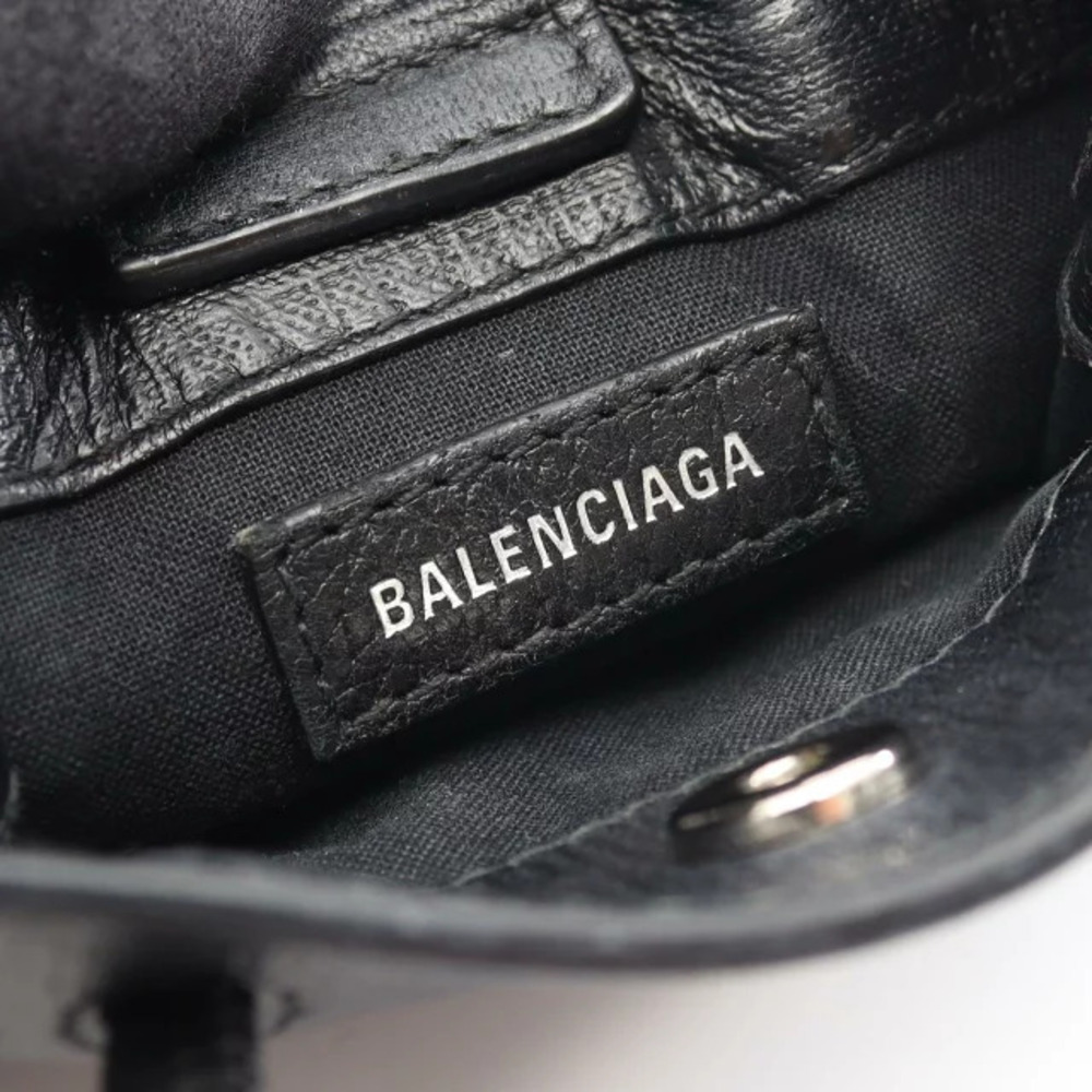 Balenciaga SHOPPING PHONE Shoulder Bag Leather Black - Picture 4 of 9